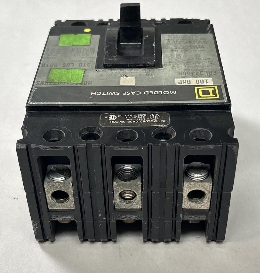 Used SQUARE D,FAL34000M,CIRCUIT BREAKER 100A 480V 3P