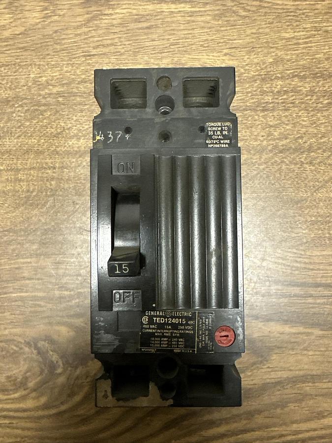 Used GE,TED124015,Circuit Breaker