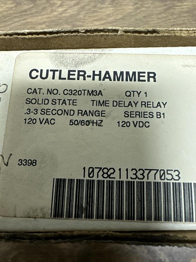 Used Cutler-Hammer,C320TM3A,Time Delay Relay