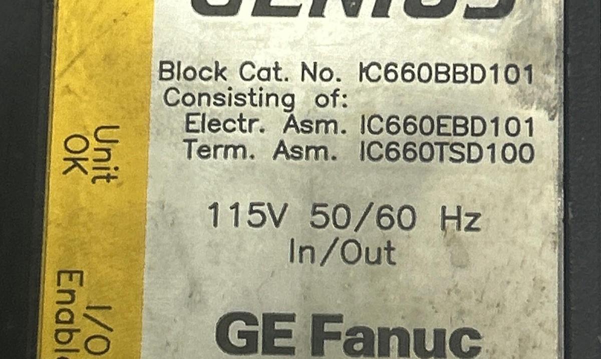 Used GE FANUC,IC660BBD101,GENIUS BLOCK I/O MODULE