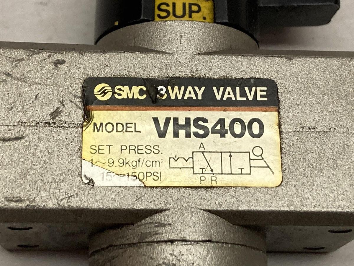 Used SMC,VHS400,Pneumatic Valve 15-150 PSI