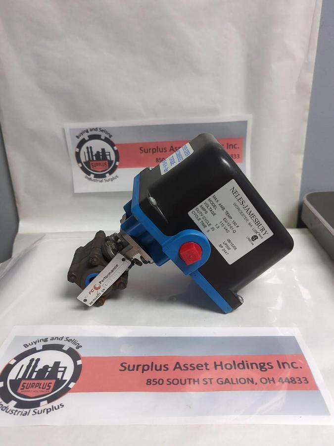 Used NELES-JAMESBURY,EU-12-01-Q,VALVE ACTUATOR BALL VALVE ASSEMBLY PRE-OWNED