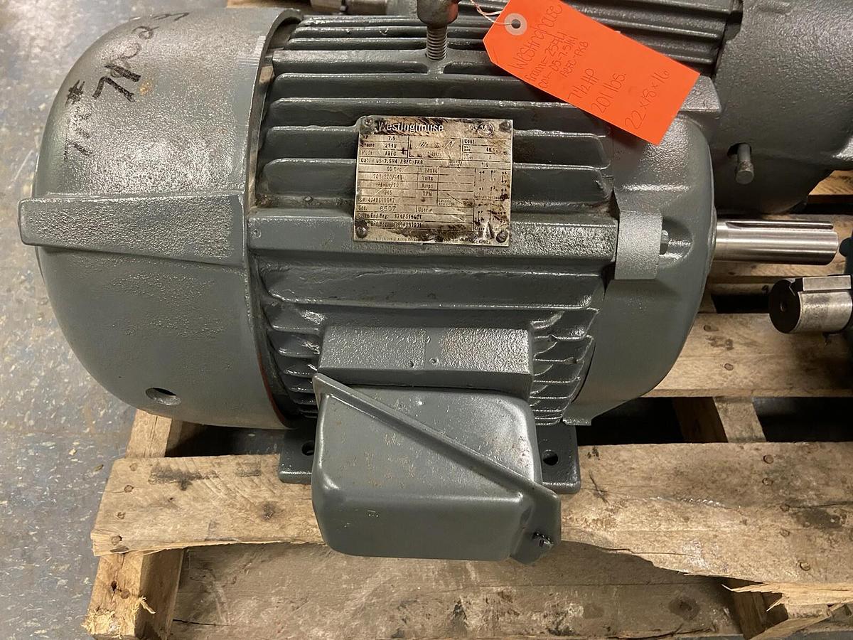 Used WESTINGHOUSE,ABFC 254U, 7.5HP MOTOR 480V 1745RPM FRAME 254U
