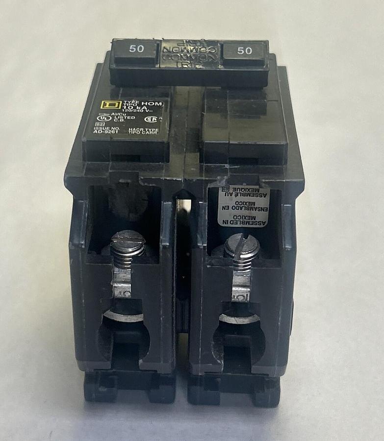SQUARE D,HOM250,CIRCUIT BREAKER 50A 120/240V 2P NOS