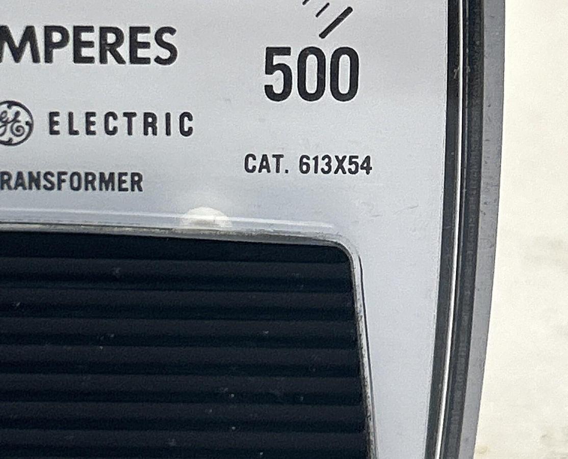 GENERAL ELECTRIC,613X54,PANEL METER 0-500 AC AMPERES NOS