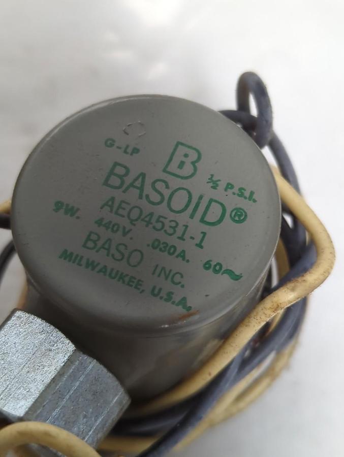 BASO,AEQ4531-1,BASOID COIL REPLACEMENT 440V .030A 9W G-LP 1/2PSI NOS