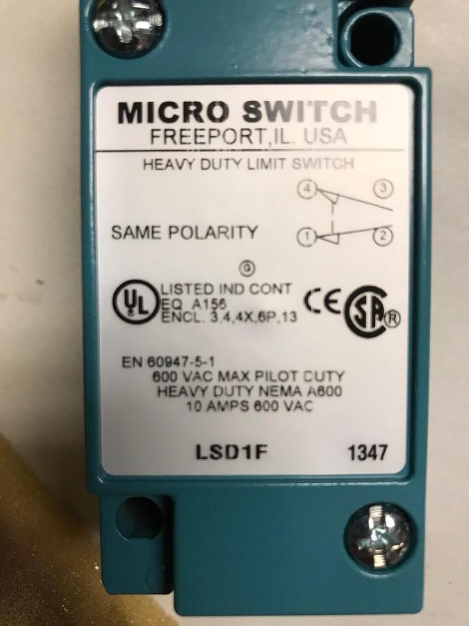 Honeywell,LSD1F,Microswitch Limit Switch