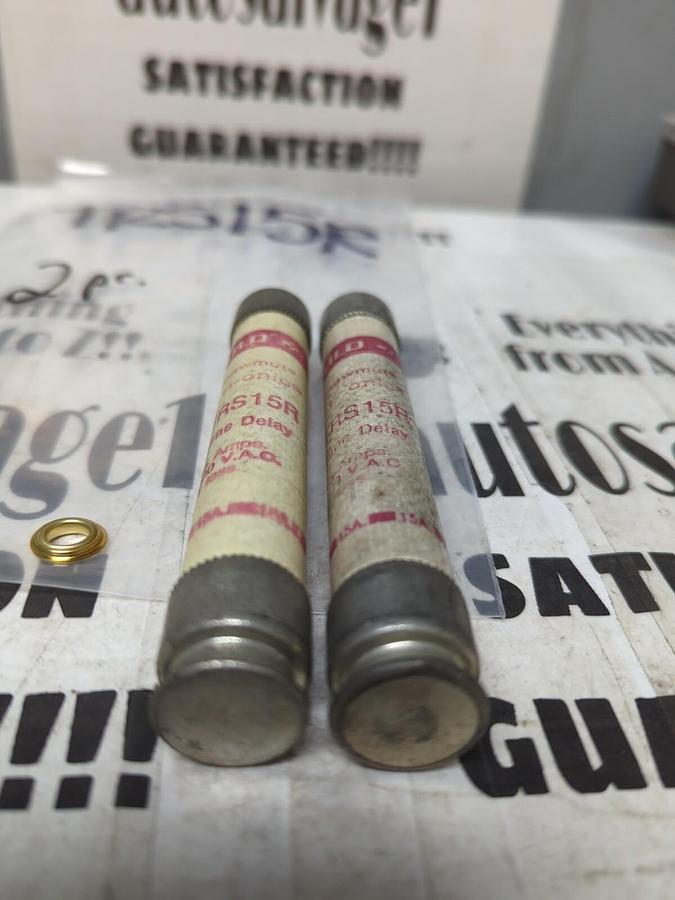GOULD SHAWMUT,TRS15R,TRI-ONIC 15 AMP FUSES LOT OF 2 NOS