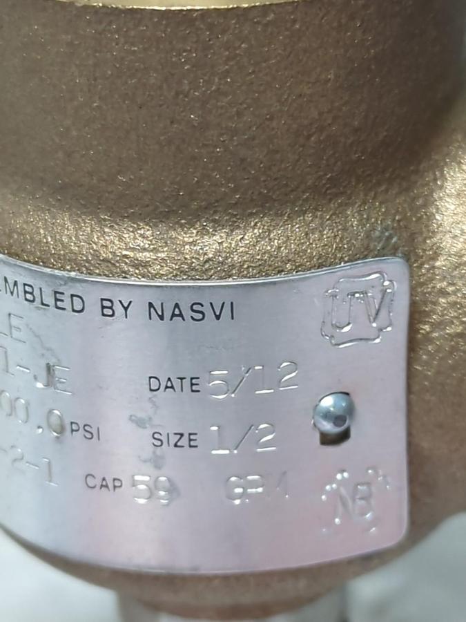 KUNKLE,913BDCM01-JE,RELIEF VALVE 300PSI 59GPM 1-1/2 INCH NOS