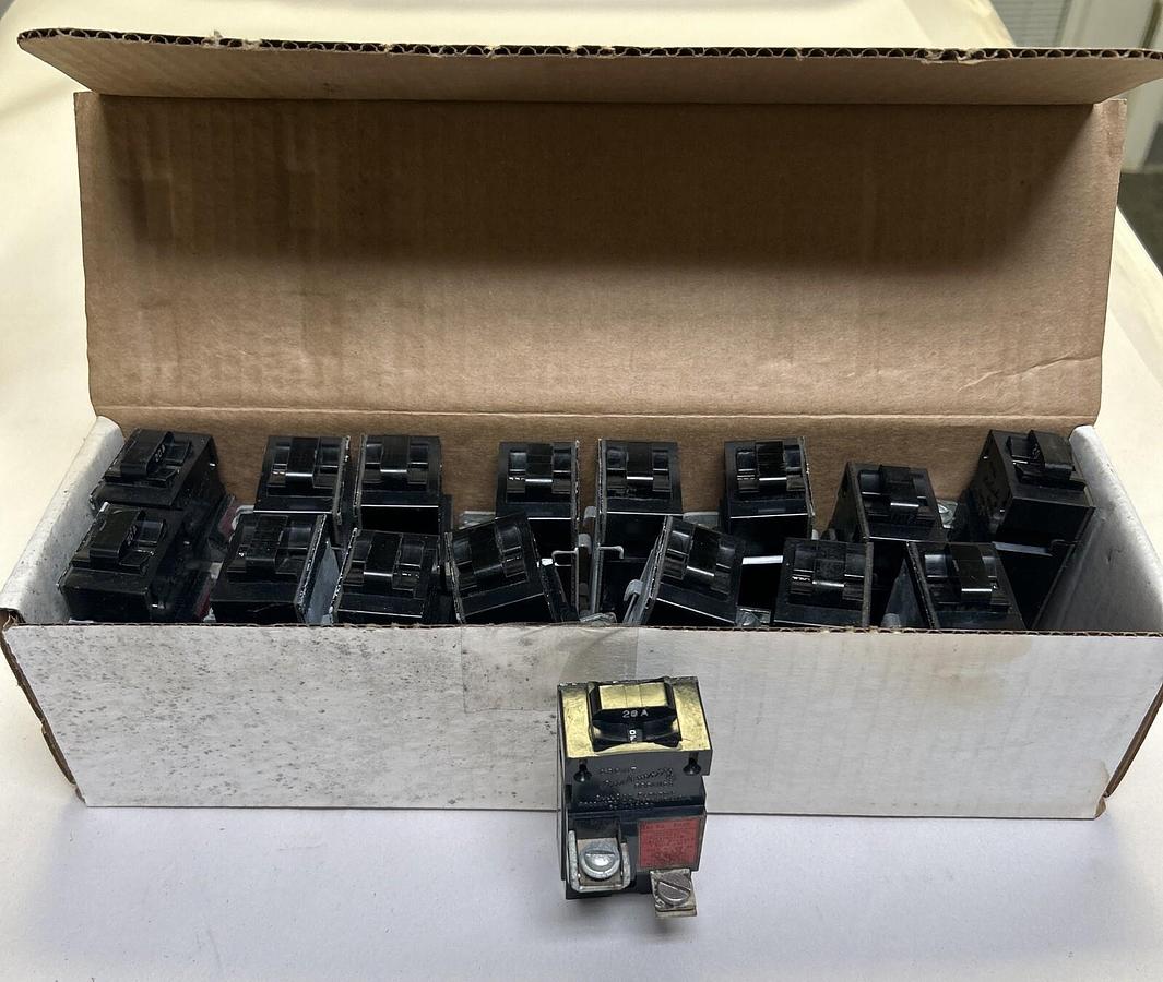 Used BULLDOG ELECTRIC,31120,PUSHMATIC BREAKER 20A 120/240V 1P LOT OF 16