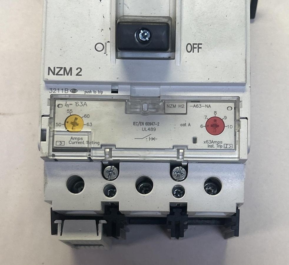 Used EATON,NZMH2-A63-NA,CIRCUIT BREAKER 63A 690V 3P