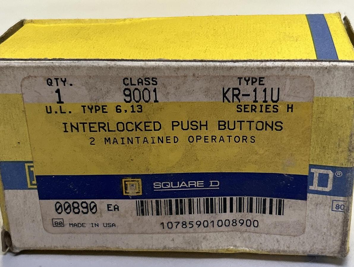 SQUARE D,9001KR-11U,INTERLOCK PUSH BUTTONS NOS