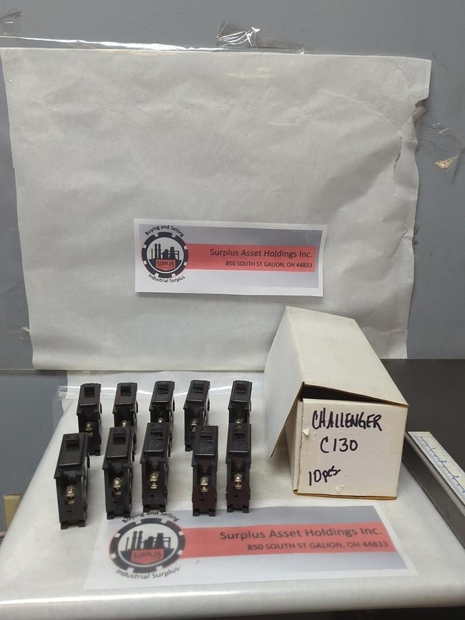 Used CHALLENGER,C130,CIRCUIT BREAKER 30 AMP 1-POLE LOT OF 10 PRE-OWNED