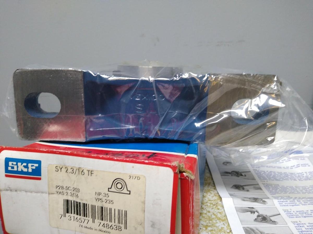 Used SKF,SY 2-3/16 TF,Pillow Block Bearing 2-Bolt P2B-SC-203 NOS