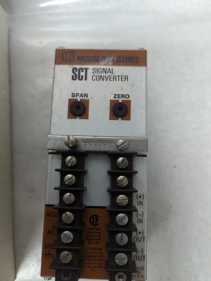 Used MOORE INDUSTRIES,SCT,SIGNAL CONVERTER PRE-OWNED