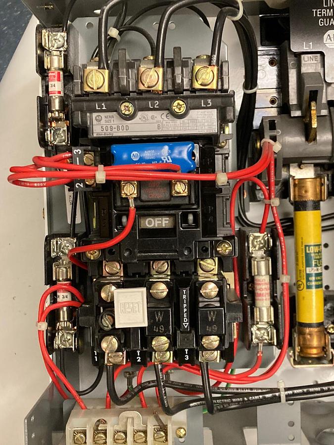 Used Allen-Bradley,2100 2112B,Size 1  Fused MCC 12 INCH Starter Feeder Bucket