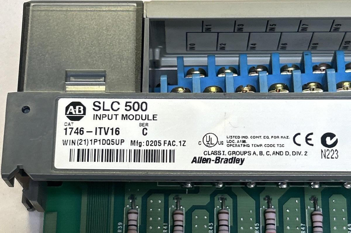 Used ALLEN BRADLEY,1746-ITV16,SLC500 INPUT MODULE