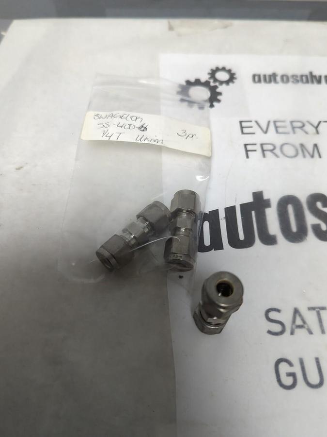 SWAGELOK,SS-400-6,UNION TEE 1/4T LOT OF 3 NOS