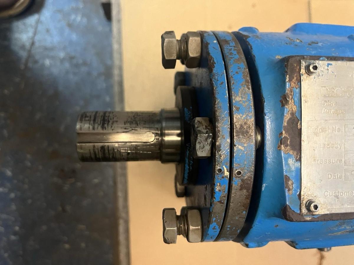 Used DISCFLO,303-10,CENTRIFUGAL DISC PUMP 3X3X10 DISCPAC 2HHD-9.59