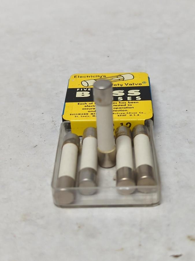 COOPER BUSSMANN,ABC 12,CERAMIC FUSE PACK OF 5 NOS