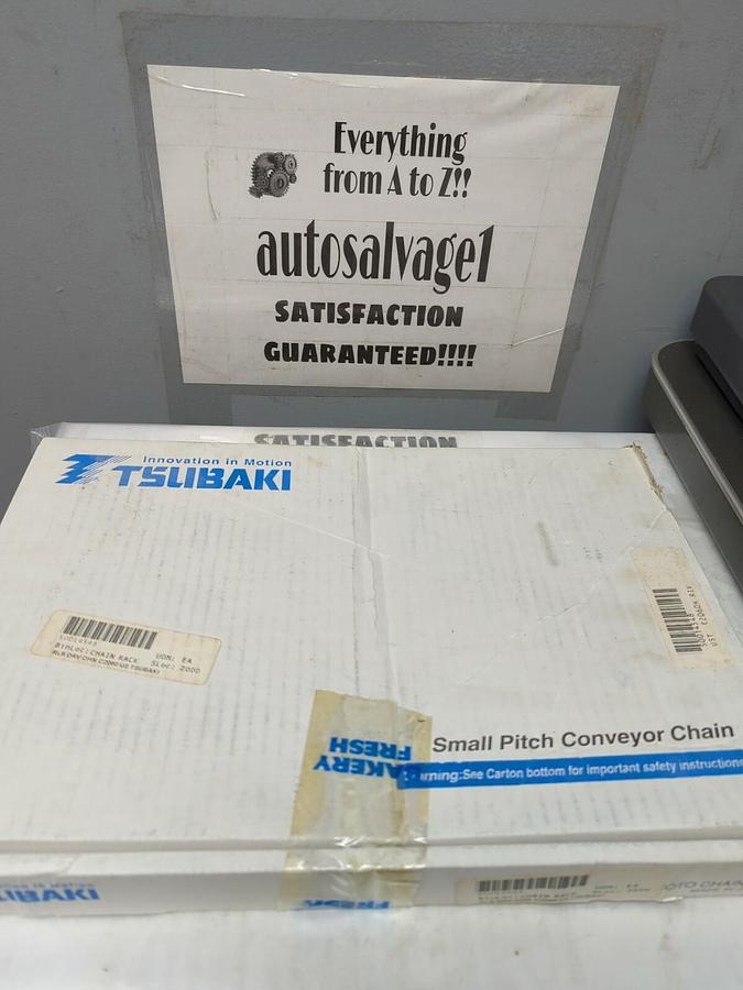 TSUBAKI,RF2060S-B110907,SMALL PITCH CONVEYOR CHAIN 80 LINK 10FT NOS