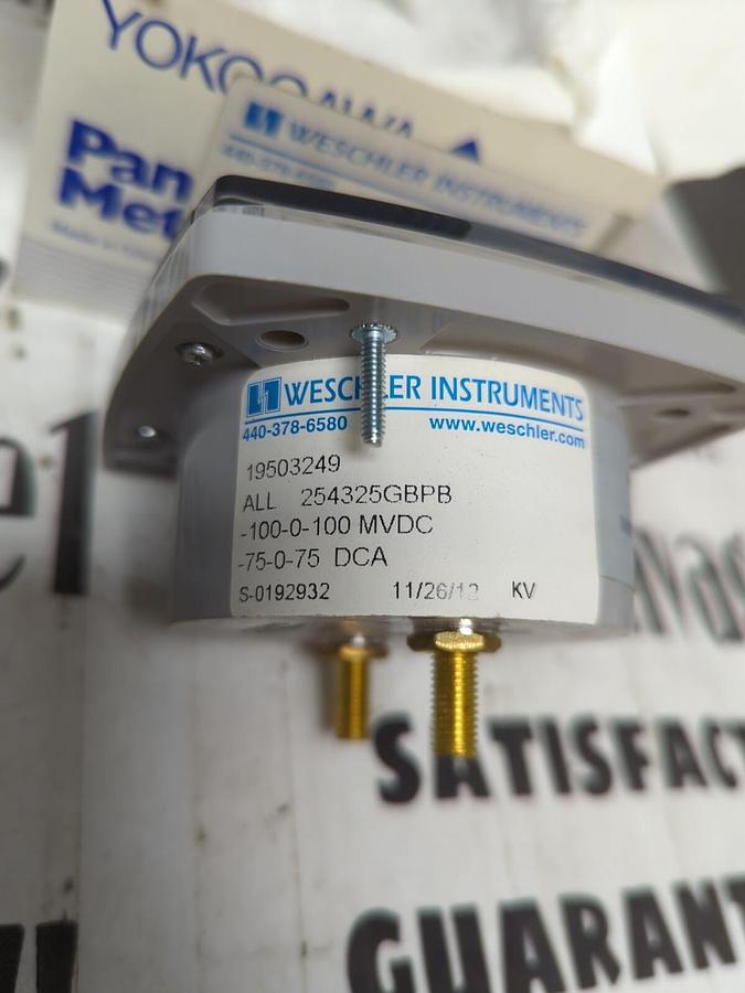 WESCHLER,19503249 ALL 254325GBPB-100-0-100MVDC-75-0-75DCA,PANEL METER NOS