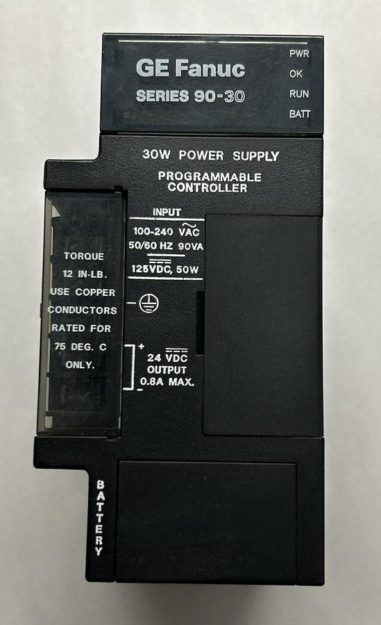 Used GE FANUC,IC693PWR321P,POWER SUPPLY 30 WATT 120-240 VAC