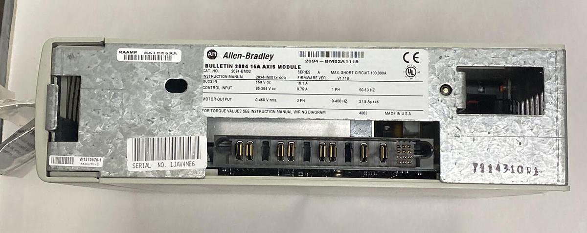 Used ALLEN BRADLEY,2094-BM02,SER A AXIS MODULE REFURBISHED