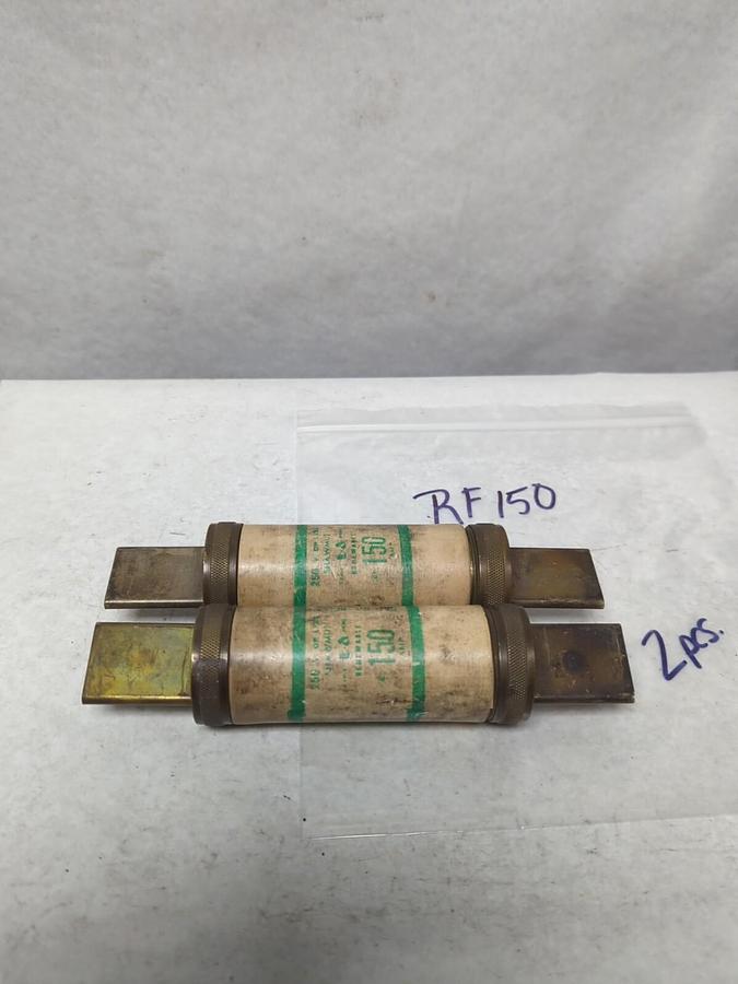 SHAWMUT,RF150,RENEWABLE 150 AMP FUSE LOT OF 2 PRE-OWNED