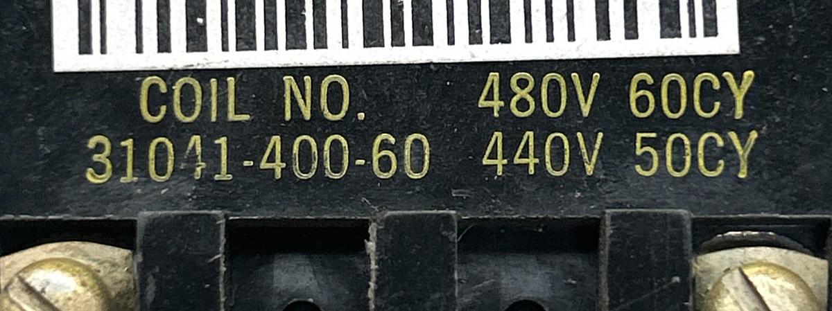 Used SQUARE D,31041-400-60,MAGNETIC COIL 440/480V
