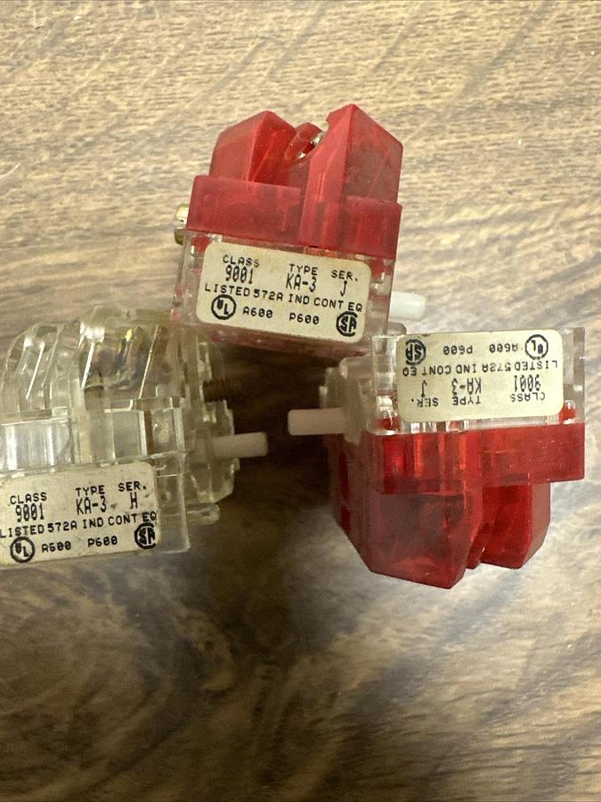 Square D,9001-KA-3,Contact Block LOT of 3