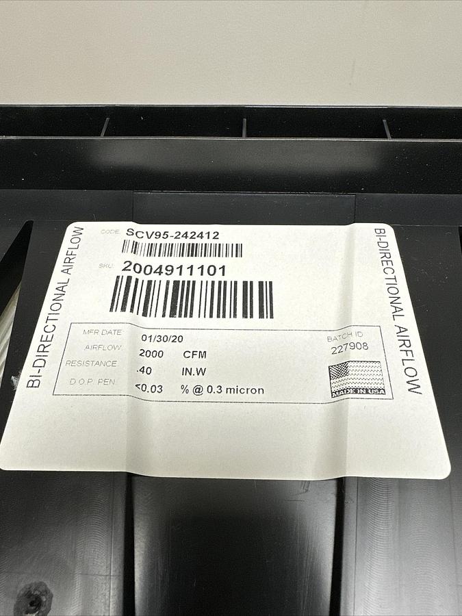 Used Supra-Cell V,SCV95-242412,Merv 15 (90-95%) F8 Filter