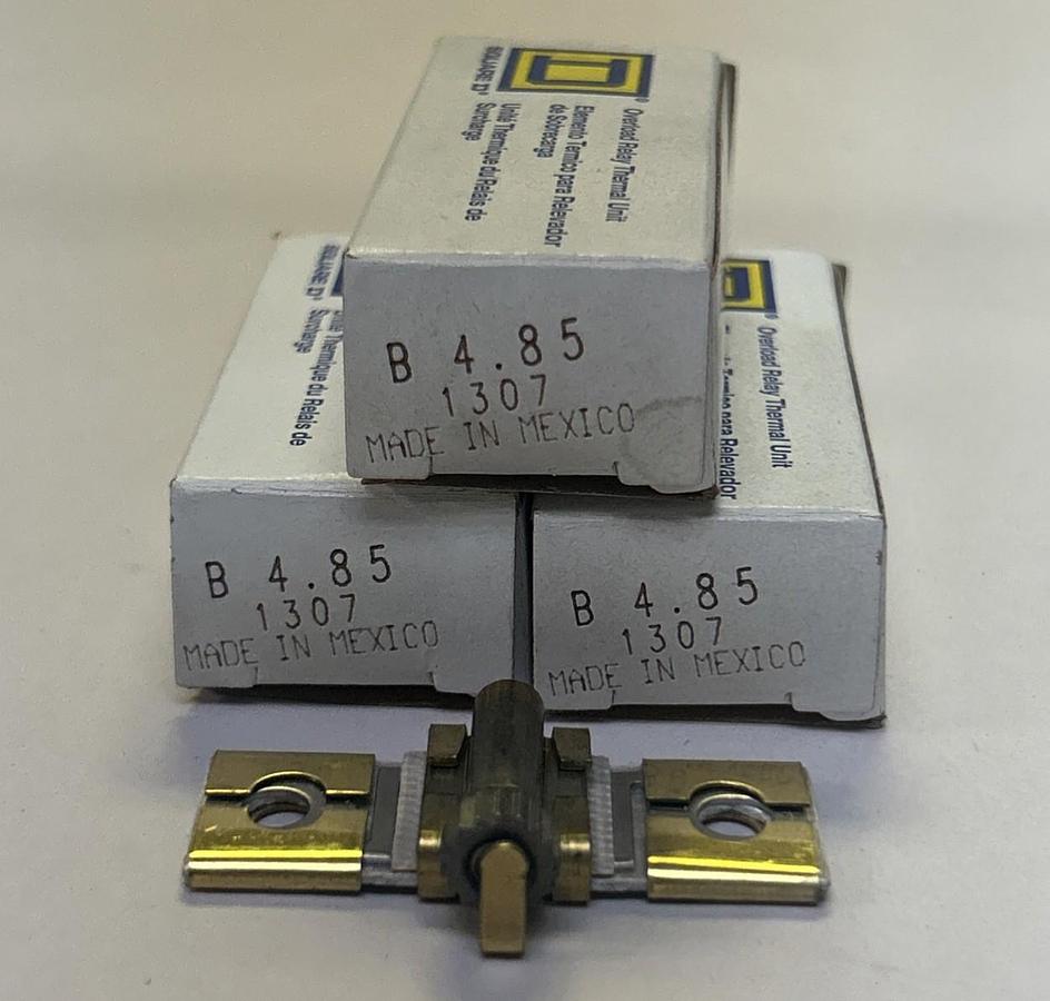 SQUARE D,B4.85,THERMAL OVERLOAD HEATER ELEMENT LOT OF 3 NOS