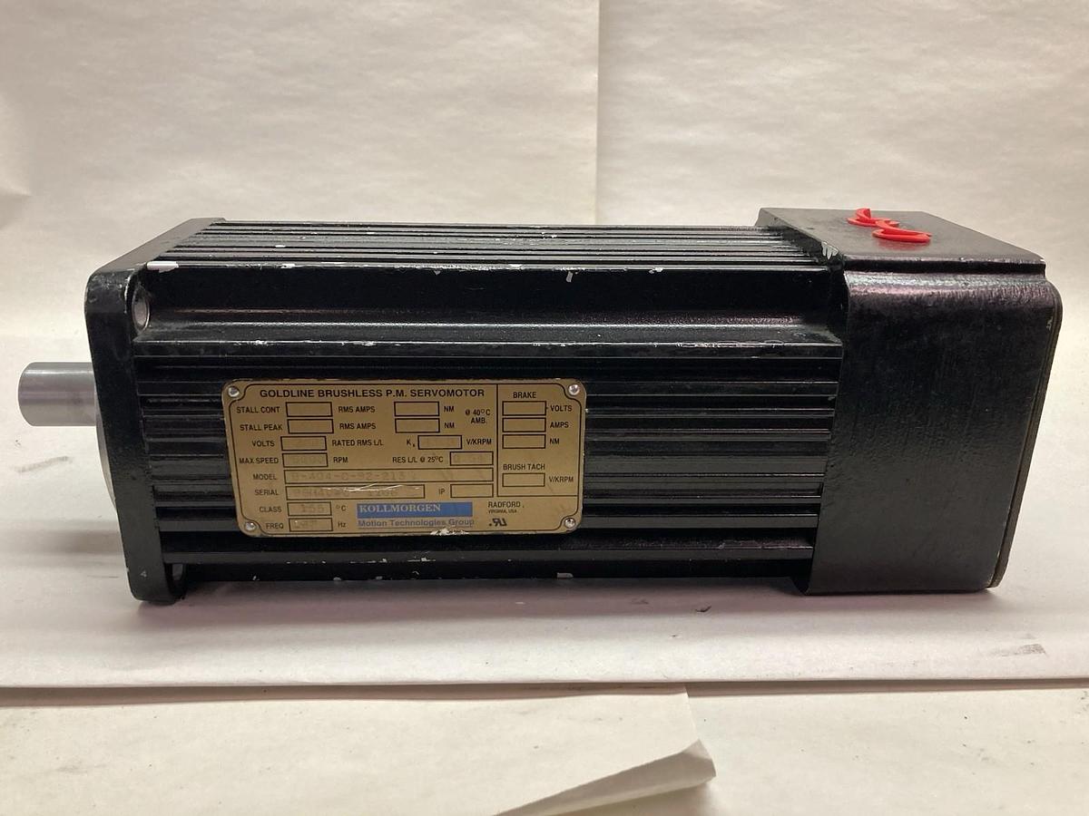 Used Kollmorgen,B-404-C-92-213,Servomotor 230V 500RPM Class 155