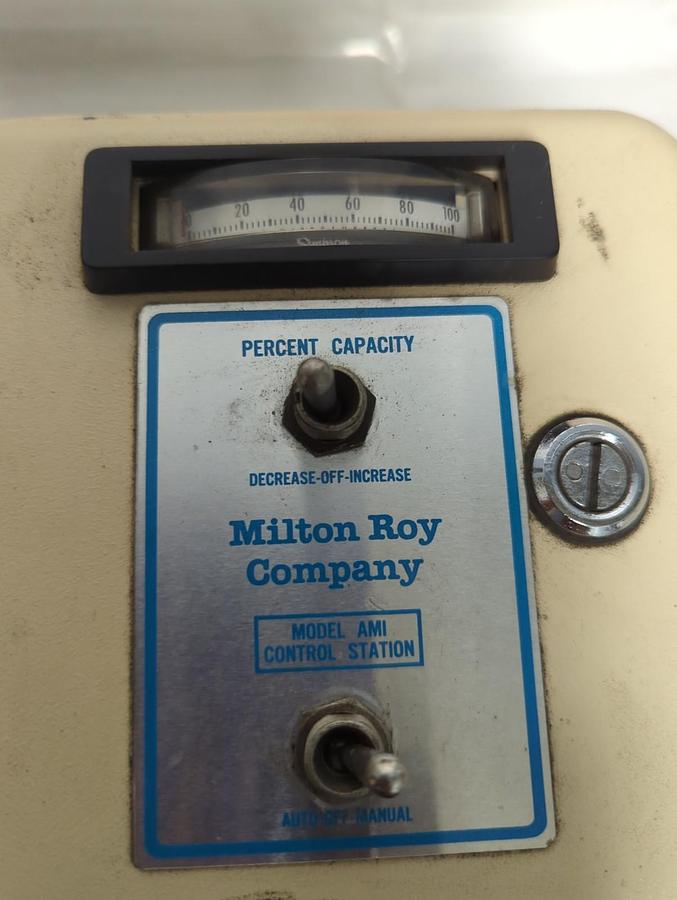Used MILTON ROY,AMI,METERING PUMP CONTROL STATION PRE-OWNED