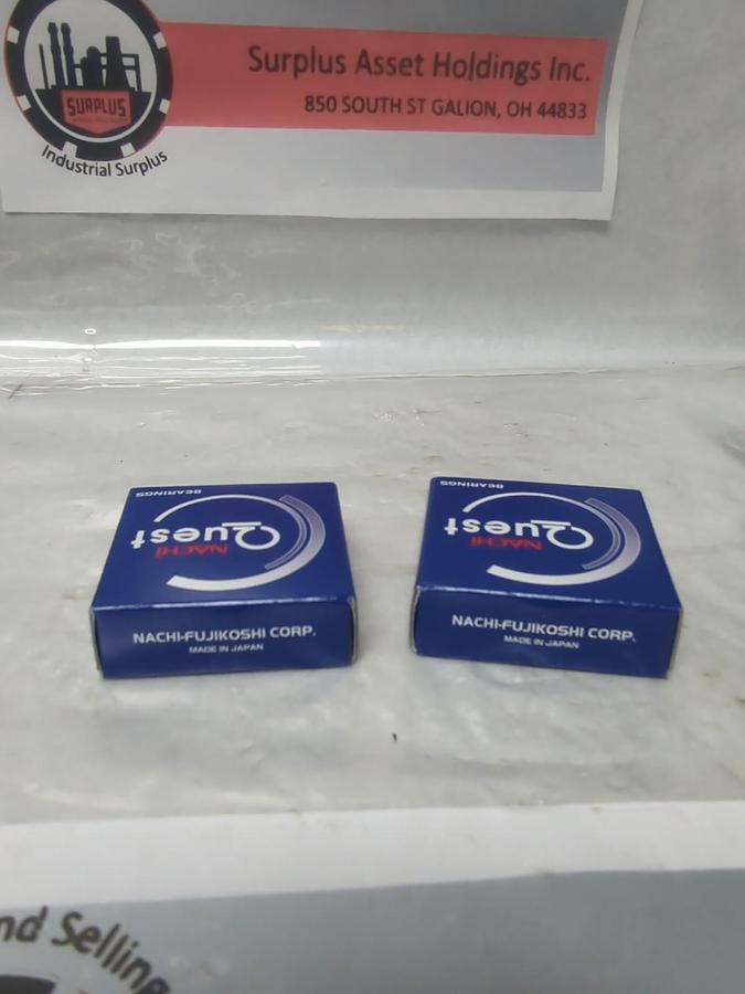 NACHI,6205-2NSE9,RUBBER SEALED BALL BEARING 25X52X15MM LOT OF 2 SEALED BOXES NOS