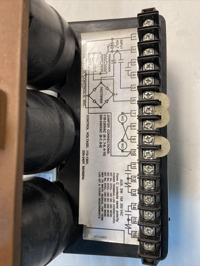 Used Joslyn Clark,VC77U03515-26,Vacuum Contactor 320Amp 1.5KV