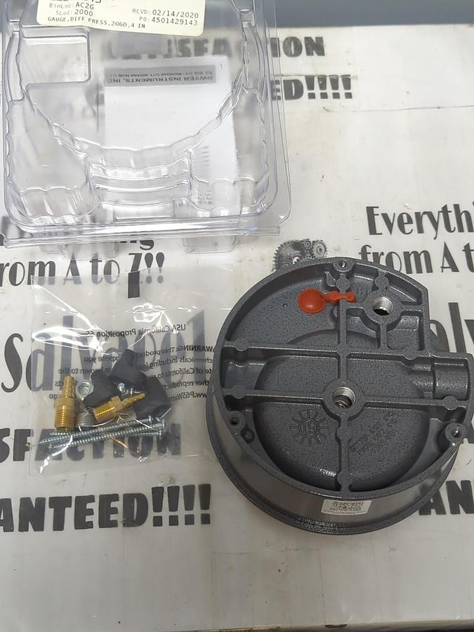 DWYER,2080 W05AF,MAGNETIC DIFFERENTIAL PRESSURE GAUGE 4 INCH NEW