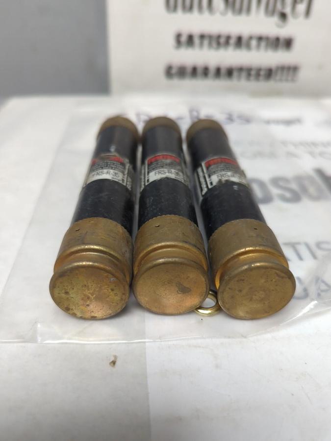 COOPER BUSSMANN,FRS-R-35,FUSETRON 35 AMP FUSES LOT OF 3 NOS