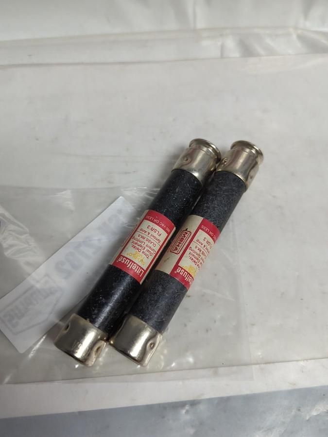 Used LITTELFUSE,FLSR 3,SLO-BLO 3 AMP FUSE LOT OF 2 PRE-OWNED