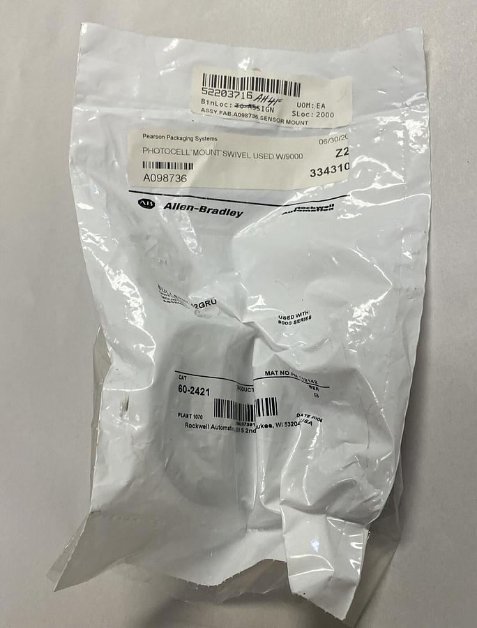 Used ALLEN BRADLEY,60-2421,SER B MOUNTING BRACKET NEW