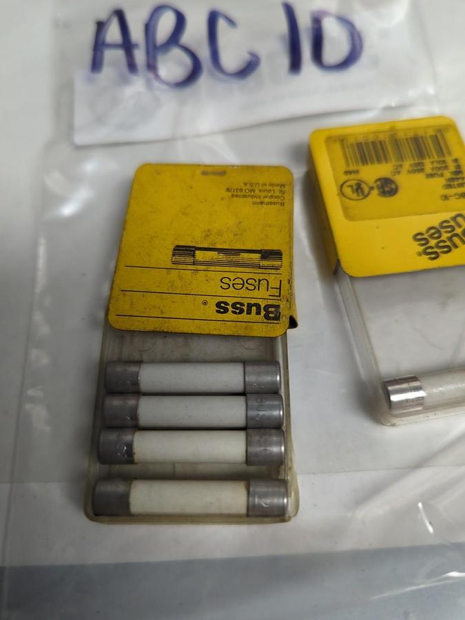 COOPER BUSSMANN,ABC-10,10 AMP FUSE LOT OF 7 NOS