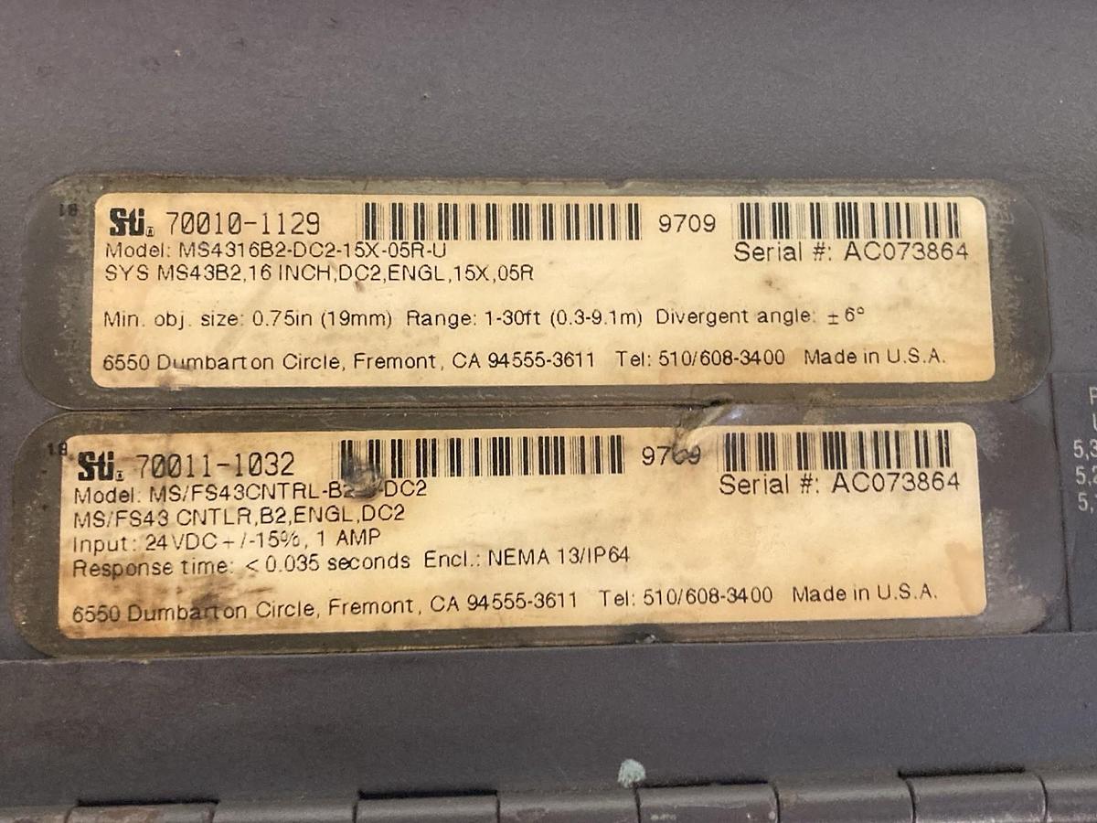 Used STI,70011-1032/70010-1129,Light Curtain Controller