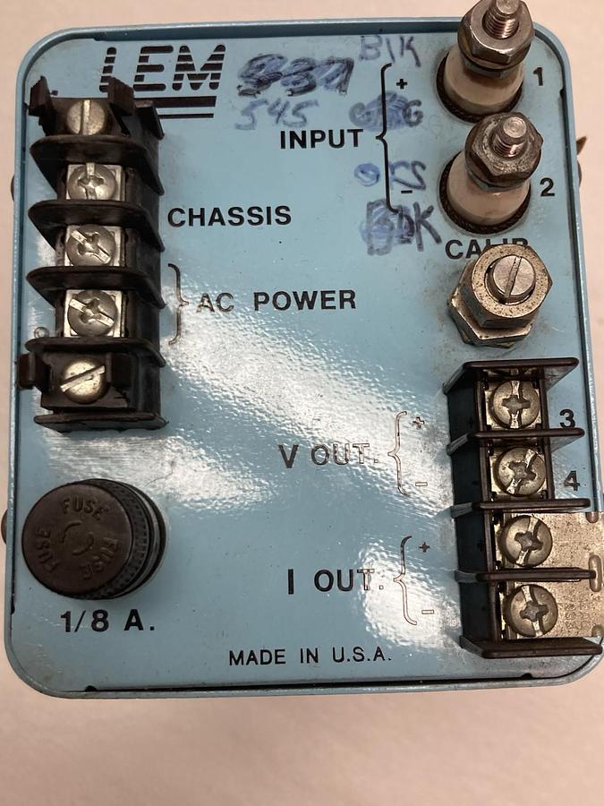 Used Lem Dynamp,021380,Model MVI Voltage Isolator 120VAC 50/60HZ