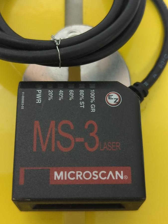 Used MICROSCAN,MS-3,HIGH SPEED LASER BARCODE SCANNER + BRACKET PRE-OWNED