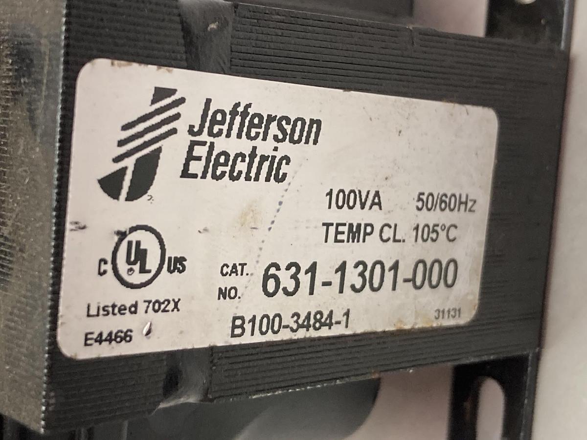 Used Jefferson Electric,631-1301-000,Transformer 100VA 50/60Hz
