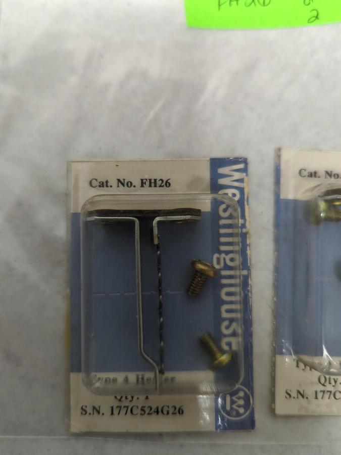WESTINGHOUSE,FH26,THERMAL OVERLOAD HEATER ELEMENT LOT OF 2 NOS