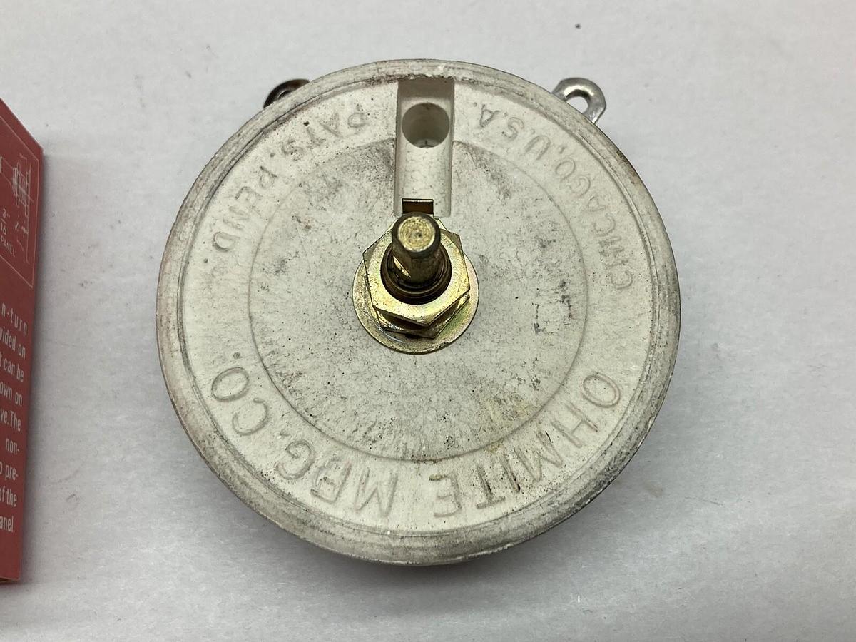 Used Ohmite,0451 100,Rheostat 1.00A