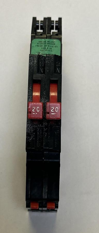 Used ZINSCO,R-38-20,TANDEM BREAKER 20A 120/240V 2P