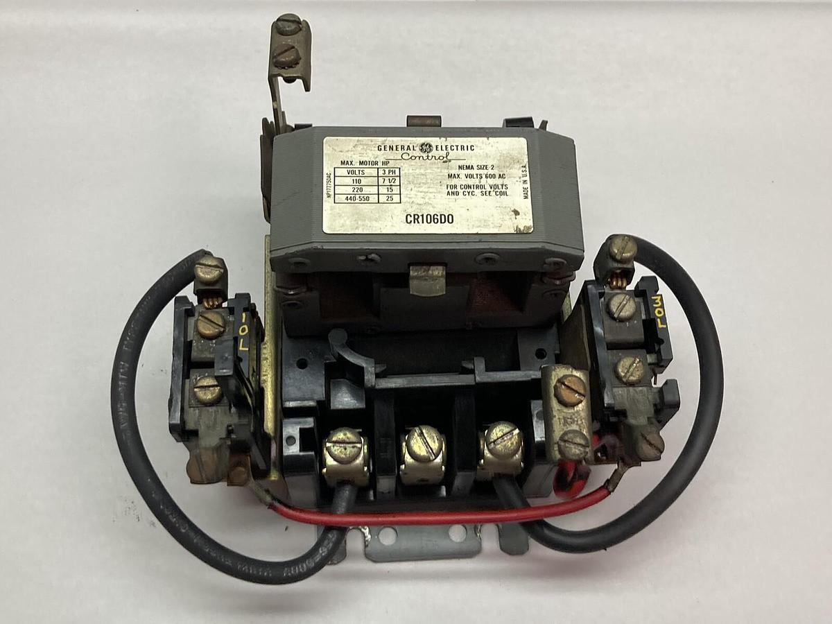 Used General Electric,CR106C0,Nema Size 2 Contactor 600VAC
